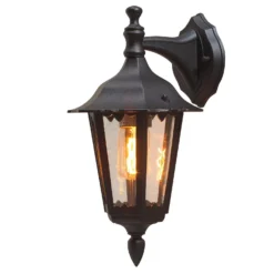 Konstsmide Firenze 7231-750 Wall Light - Matt Black - Alton Garden Centre