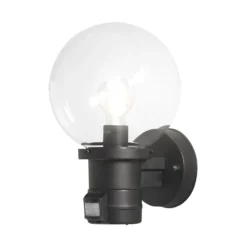 Konstsmide Nemi 7321-750 PIR/Motion Wall Light - Matt Black - Alton Garden Centre