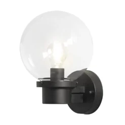 Konstsmide Nemi 7322-750 Wall Light Dusk Till Dawn Sensor - Matt Black - Alton Garden Centre