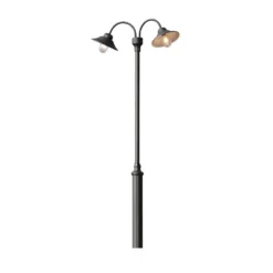 Konstsmide Vega 555-750 Floor Lamp Twin Head - Matt Black - Alton Garden Centre