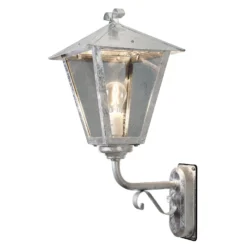 Konstsmide Benu 434-320 Up Wall Light - Galvanised - Alton Garden Centre