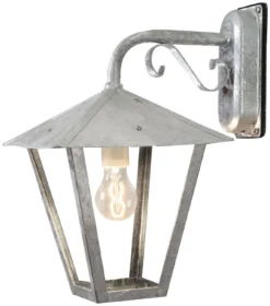 Konstsmide Benu 435-320 Down Wall Light - Galvanised - Alton Garden Centre