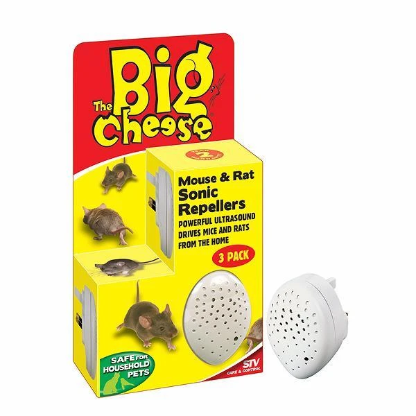 Big Cheese Sonic Mouse & Rat Repeller - 3 Pack - Alton Garden Centre 1 Big Cheese Sonic Mouse & Rat Repeller - 3 Pack - Alton Garden Centre