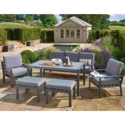 Norfolk Leisure - Sandringham Lounge Set In Anthracite Grey - Alton Garden Centre