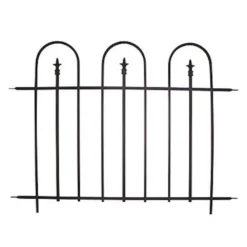 Panacea Triple Arch Finial Fence Section - Black - Alton Garden Centre
