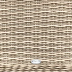 Bramblecrest - Chedworth 6 Seat Dining Set With Lazy Susan - Sandstone - Alton Garden Centre -Garden Strimmers Shop sandstone