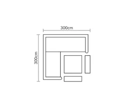 Bramblecrest - Portofino Square Firepit Dining Set With 2 X Benches - Alton Garden Centre -Garden Strimmers Shop sqaure footprint new new new